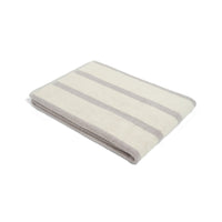 LOOP HOME bath towel - butter/stone - bold stripe