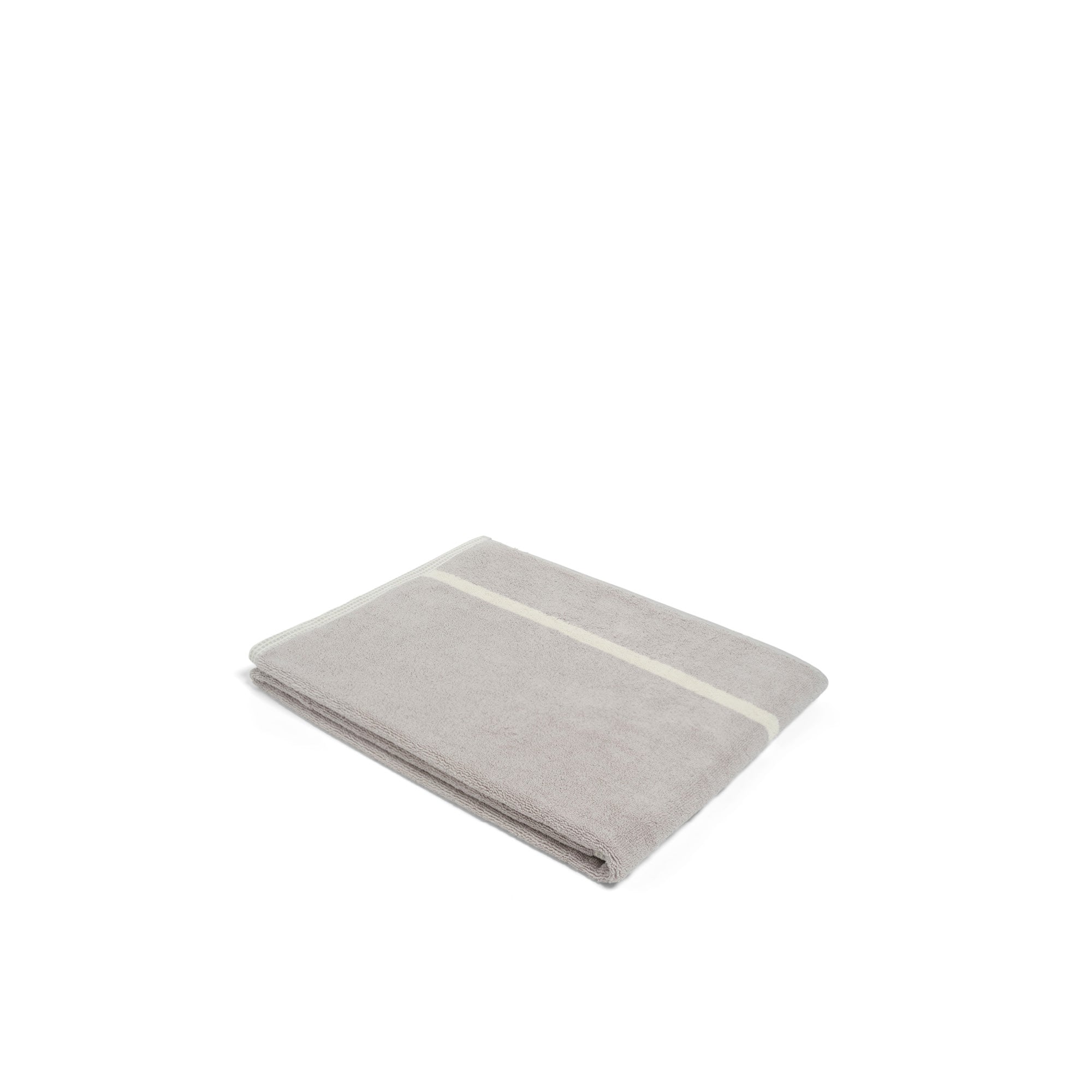 LOOP HOME bath towel - butter/stone - dual stripe