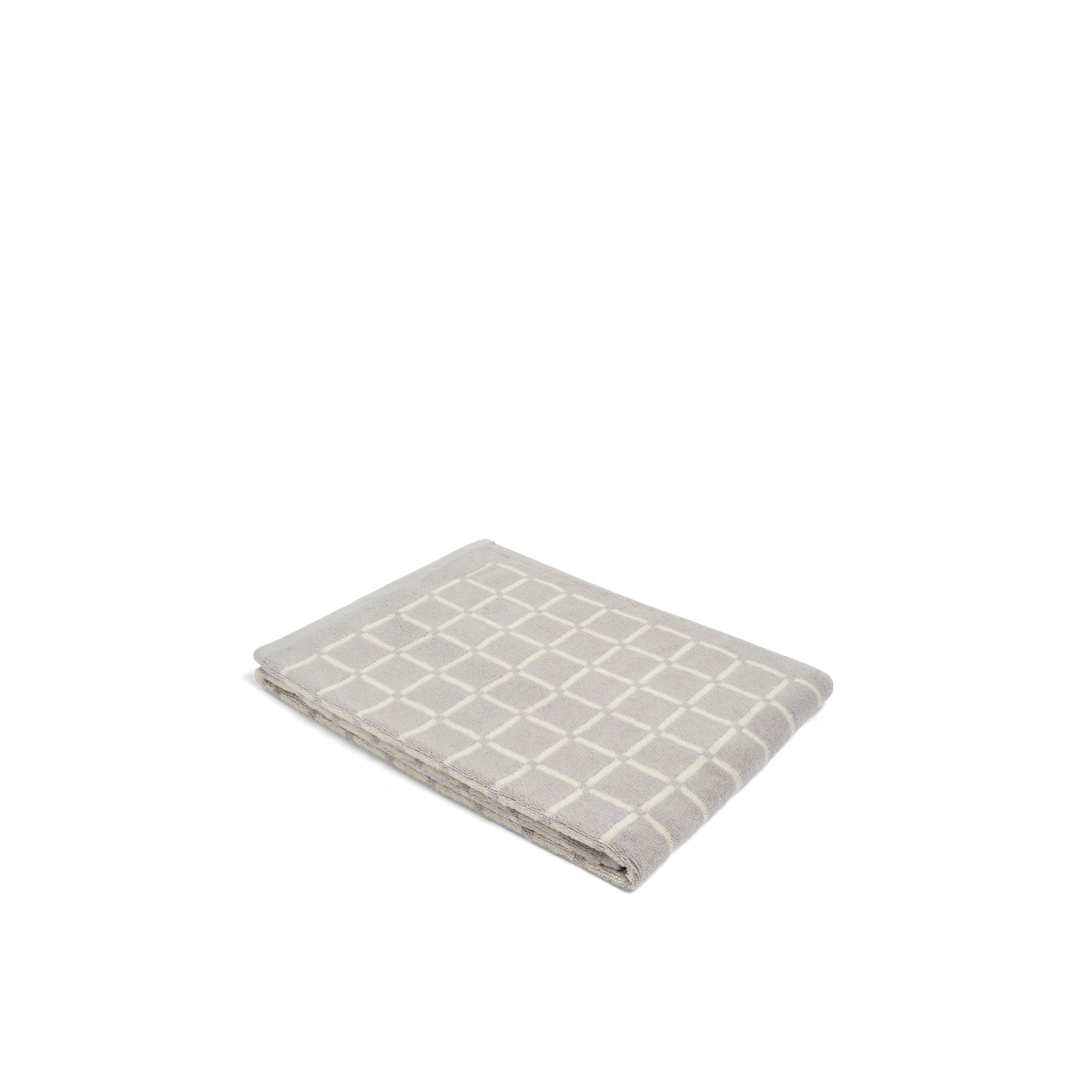 LOOP HOME bath towel - butter/stone - grid