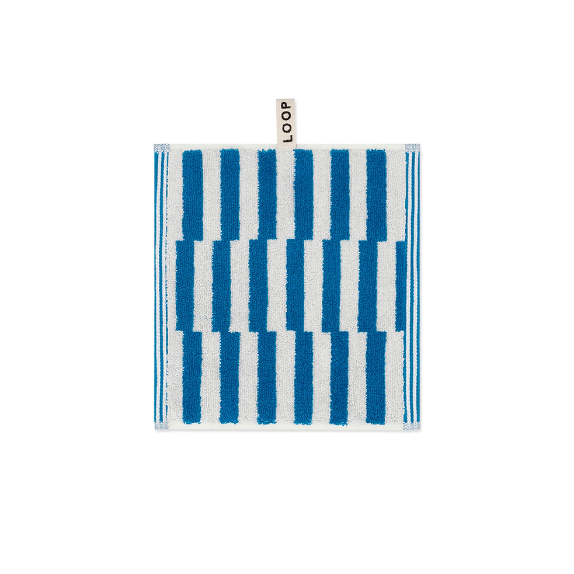 LOOP HOME face towel - cobalt/ivory - shift
