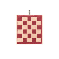 LOOP HOME face towel - ruby/almond - brick