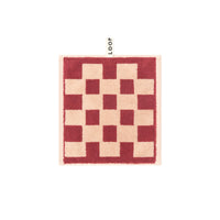 LOOP HOME face towel - ruby/almond blush - brick