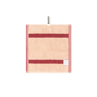 LOOP HOME face towel - ruby/almond - pinstripe — view 2