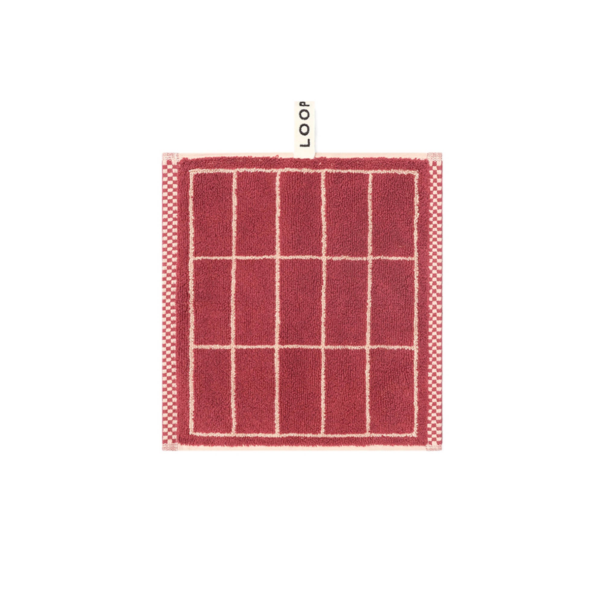 Face Towel - Ruby/Almond - Tile