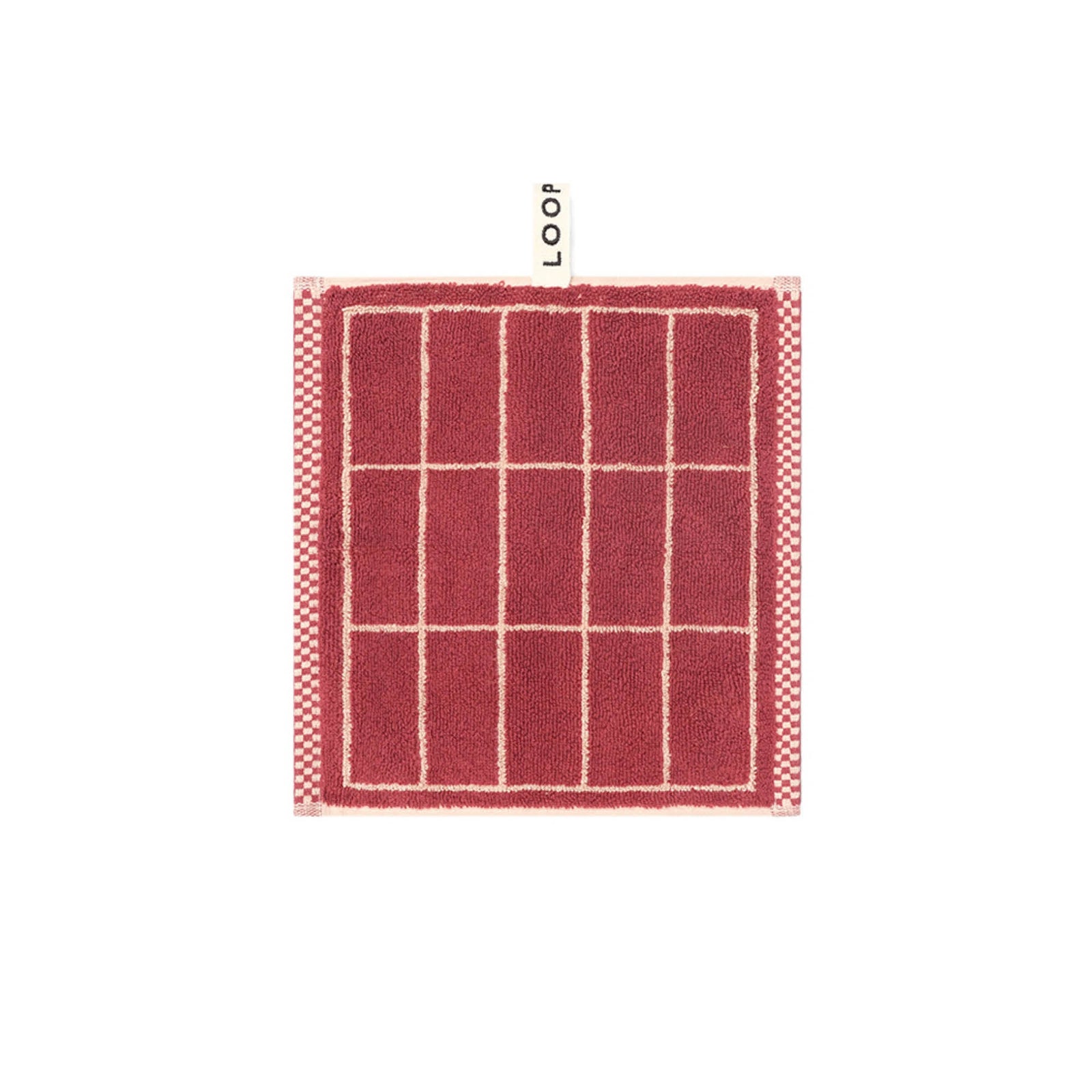 LOOP HOME face towel - ruby/almond blush - tile