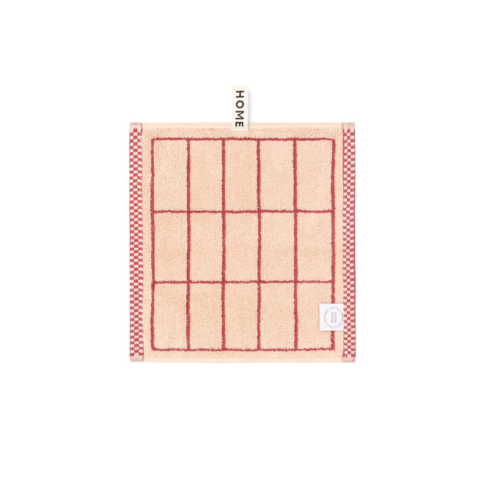 LOOP HOME face towel - ruby/almond - tile — view 2