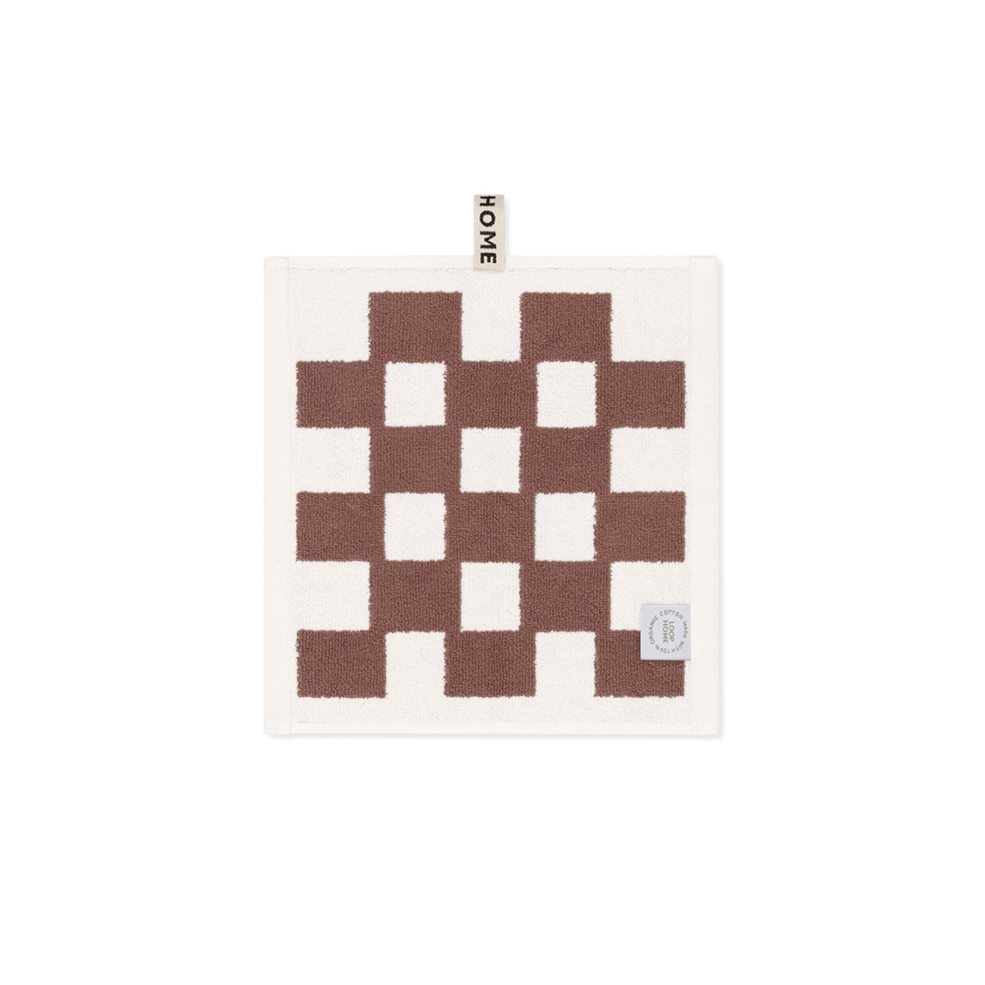 Coffee/Ivory Face Towel Brick Face Towel — view 2