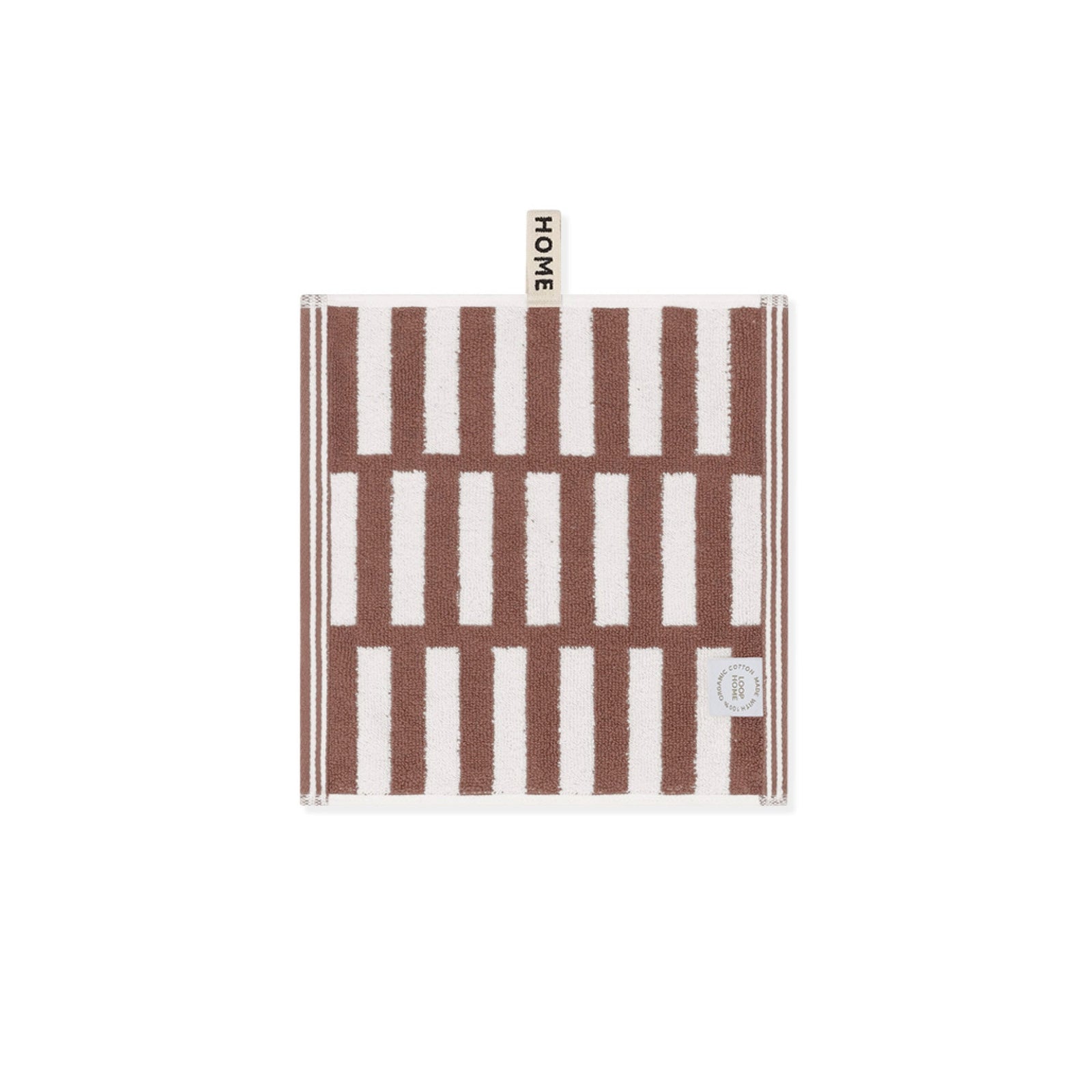 Coffee/Ivory Face Towel Stack Face Towel — view 2