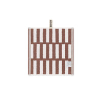 LOOP HOME face towel - coffee/ivory - stack — view 2