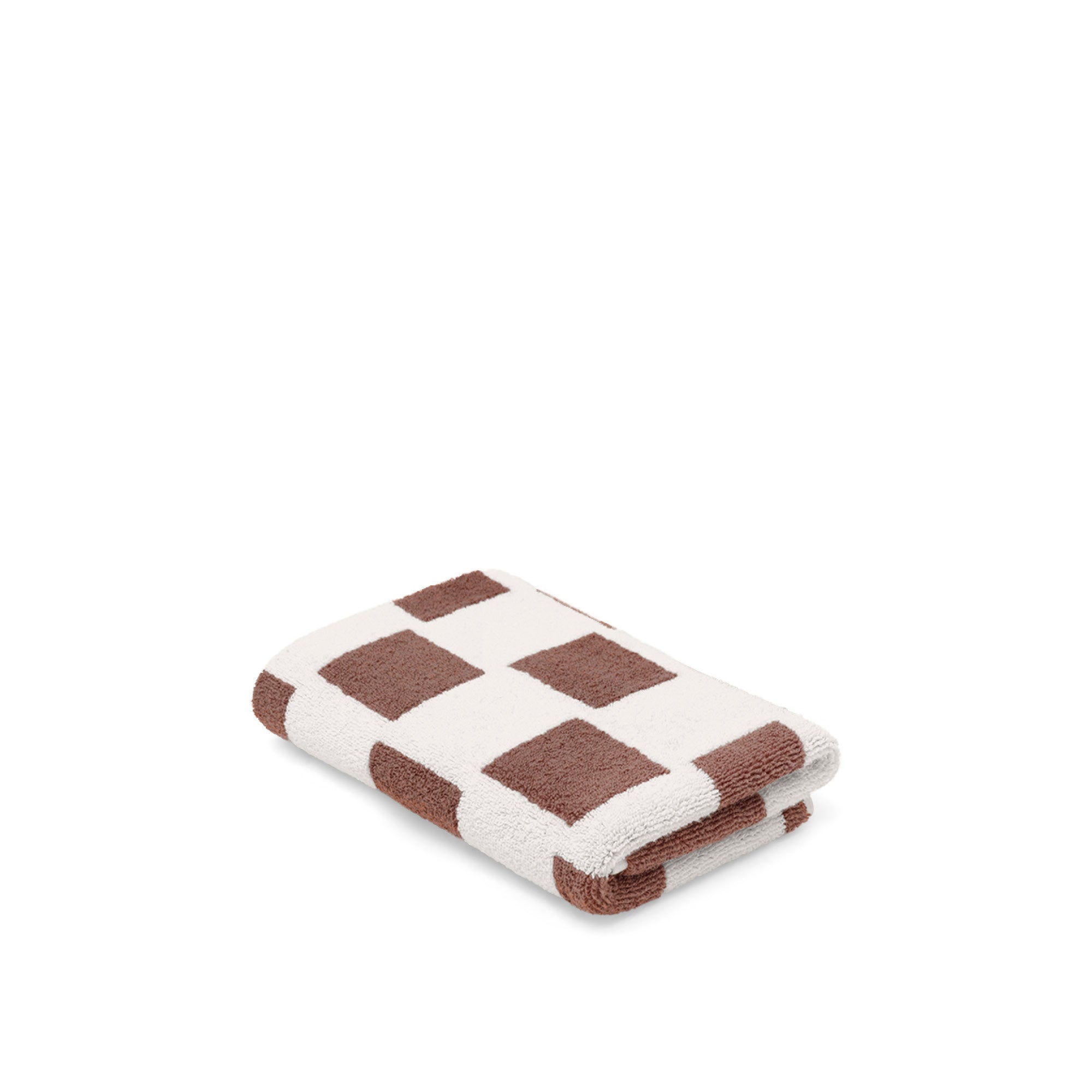 LOOP HOME hand towel - coffee/ivory - brick