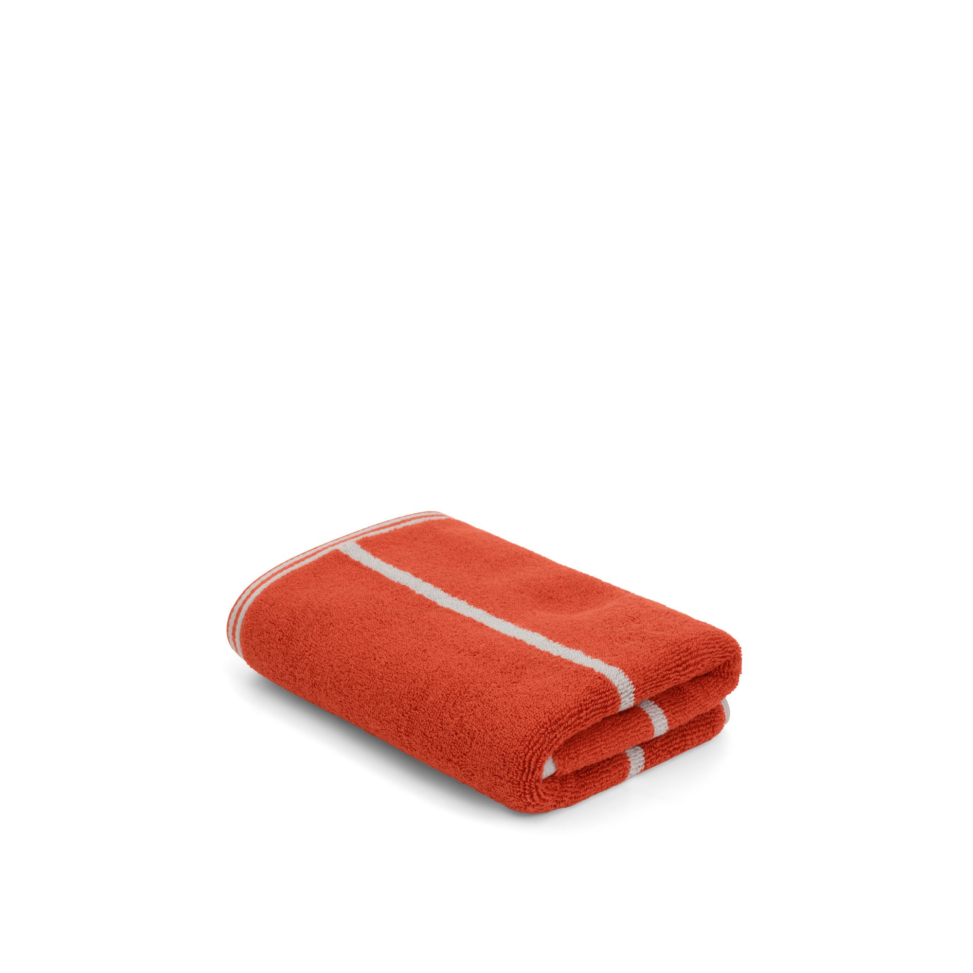LOOP HOME hand towel - terracotta/stone - pinstripe
