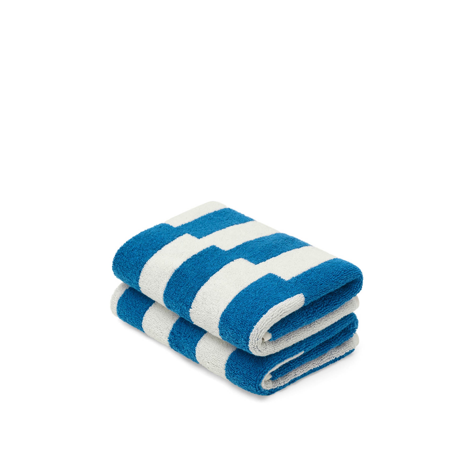 LOOP HOME hand towel - cobalt/ivory - shift — view 2