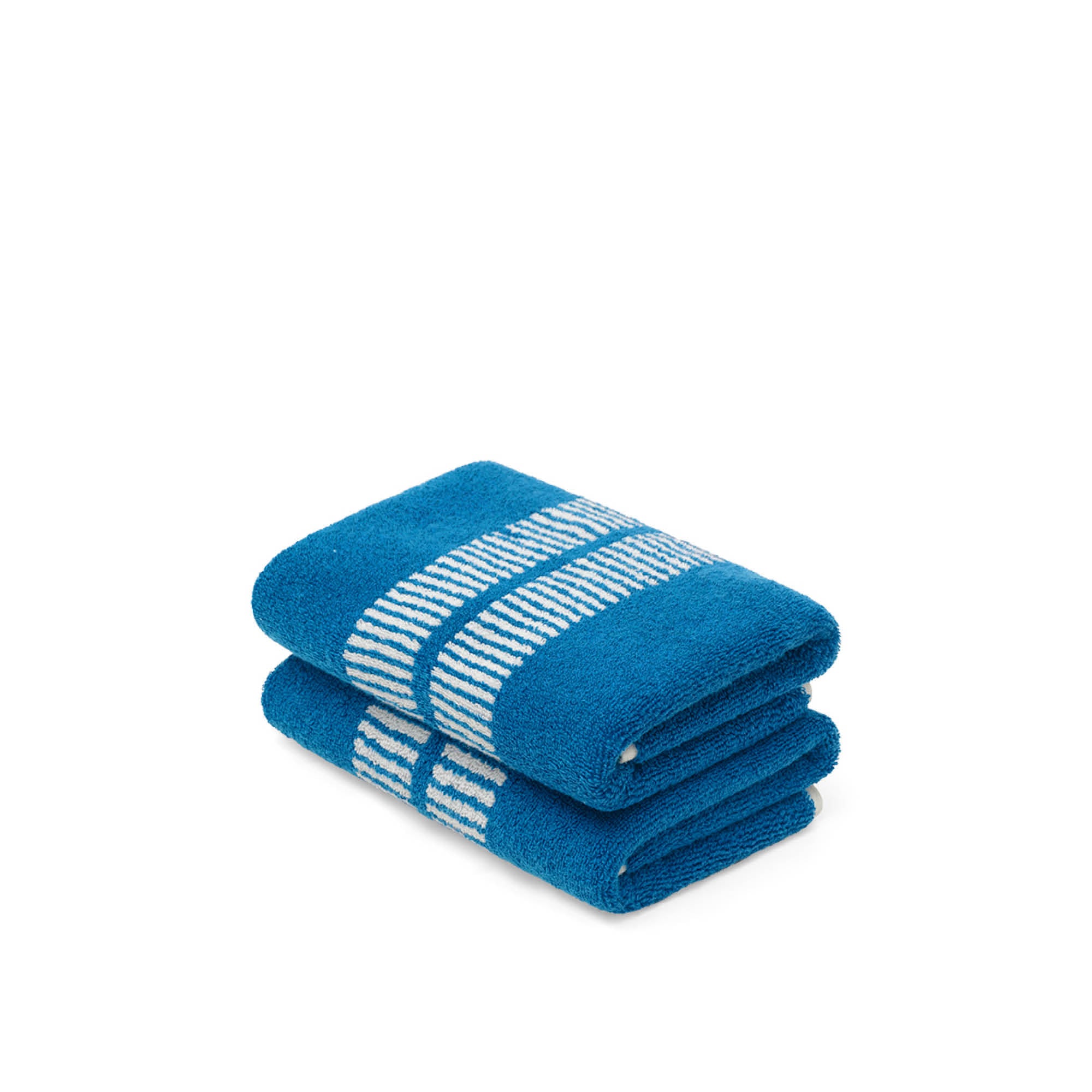 LOOP HOME hand towel - cobalt/ivory - dual dash — view 2