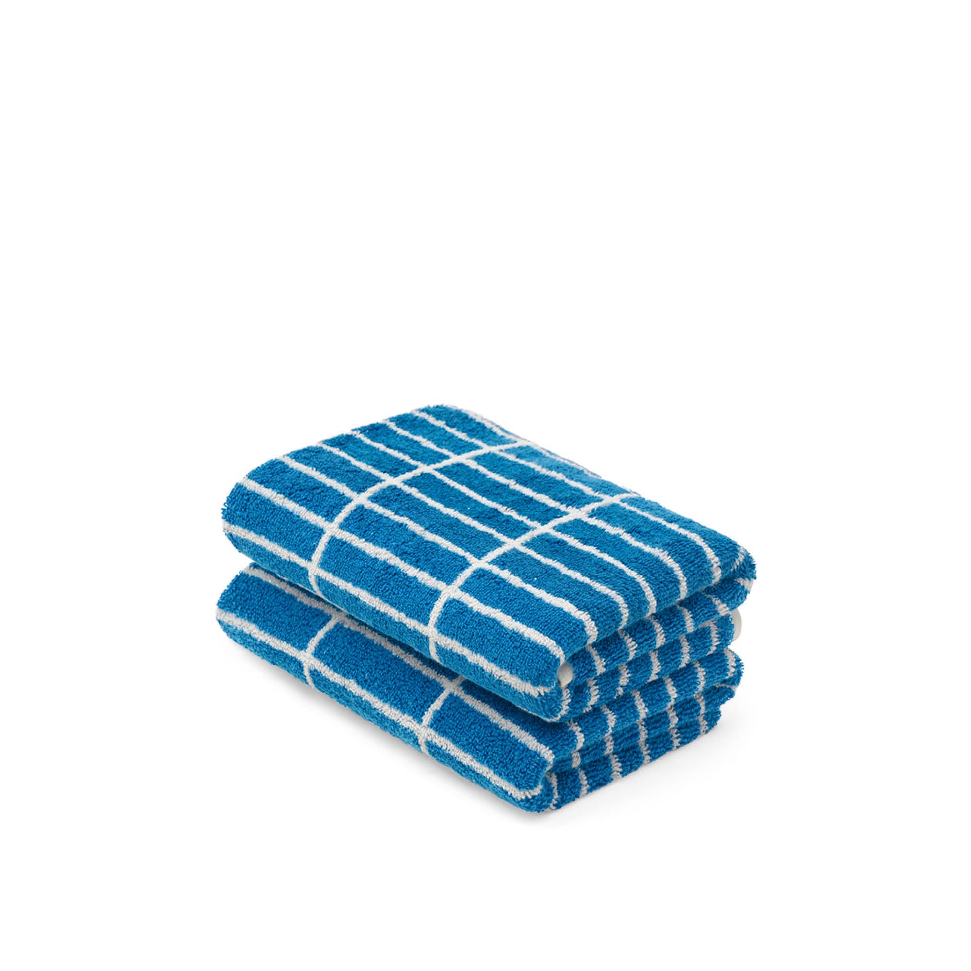 LOOP HOME hand towel - cobalt/ivory - tile — view 2