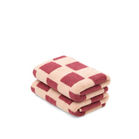 LOOP HOME hand towel - ruby/almond blush - brick — view 2