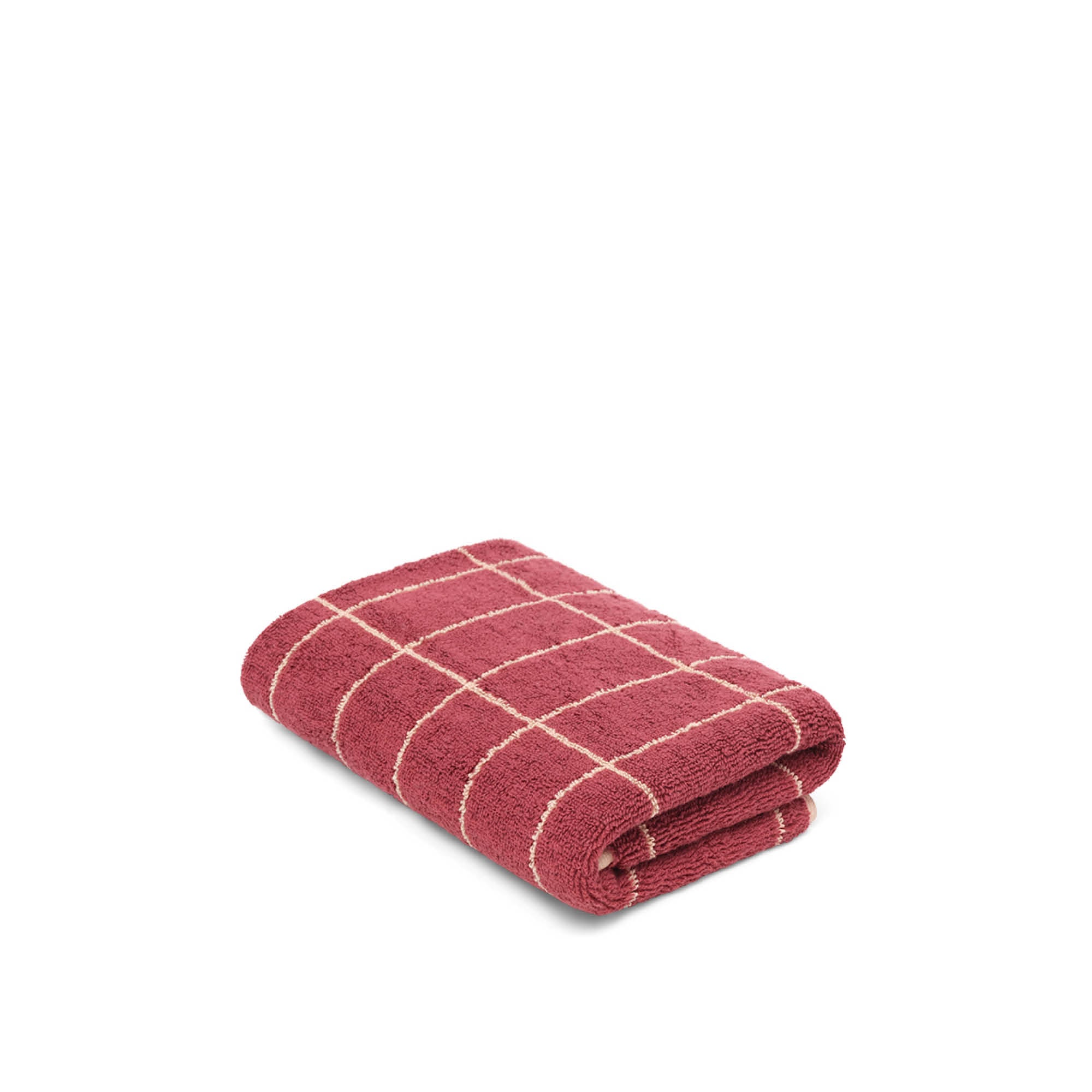 LOOP HOME hand towel - ruby/almond blush - tile