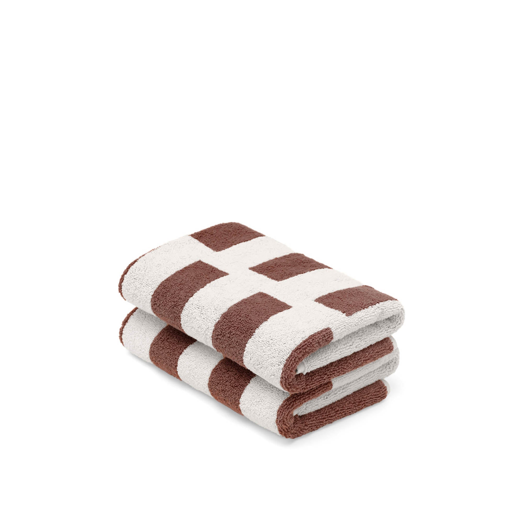 Hand Towel - Coffee/Ivory - Stack