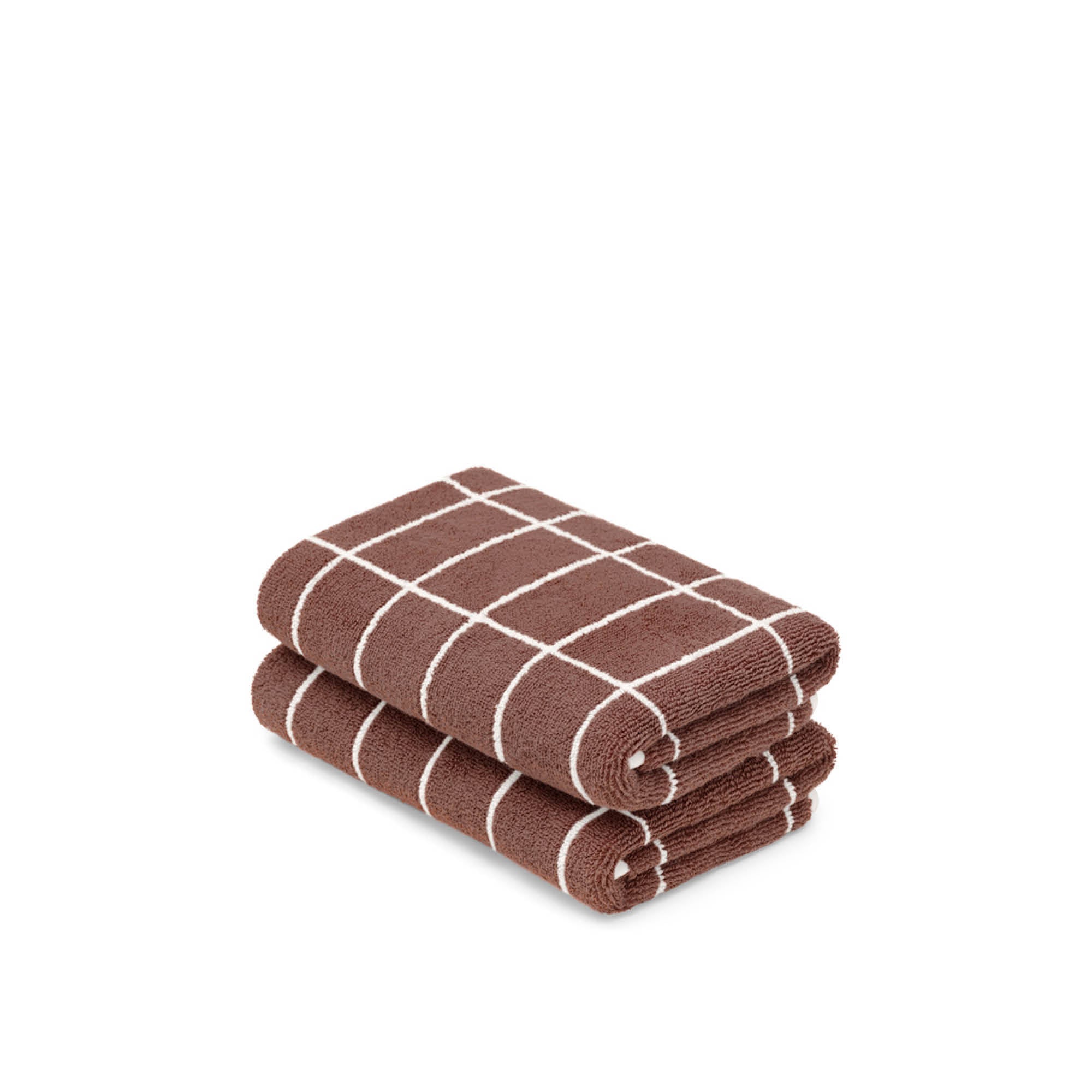 Hand Towel - Coffee/Ivory - Tile