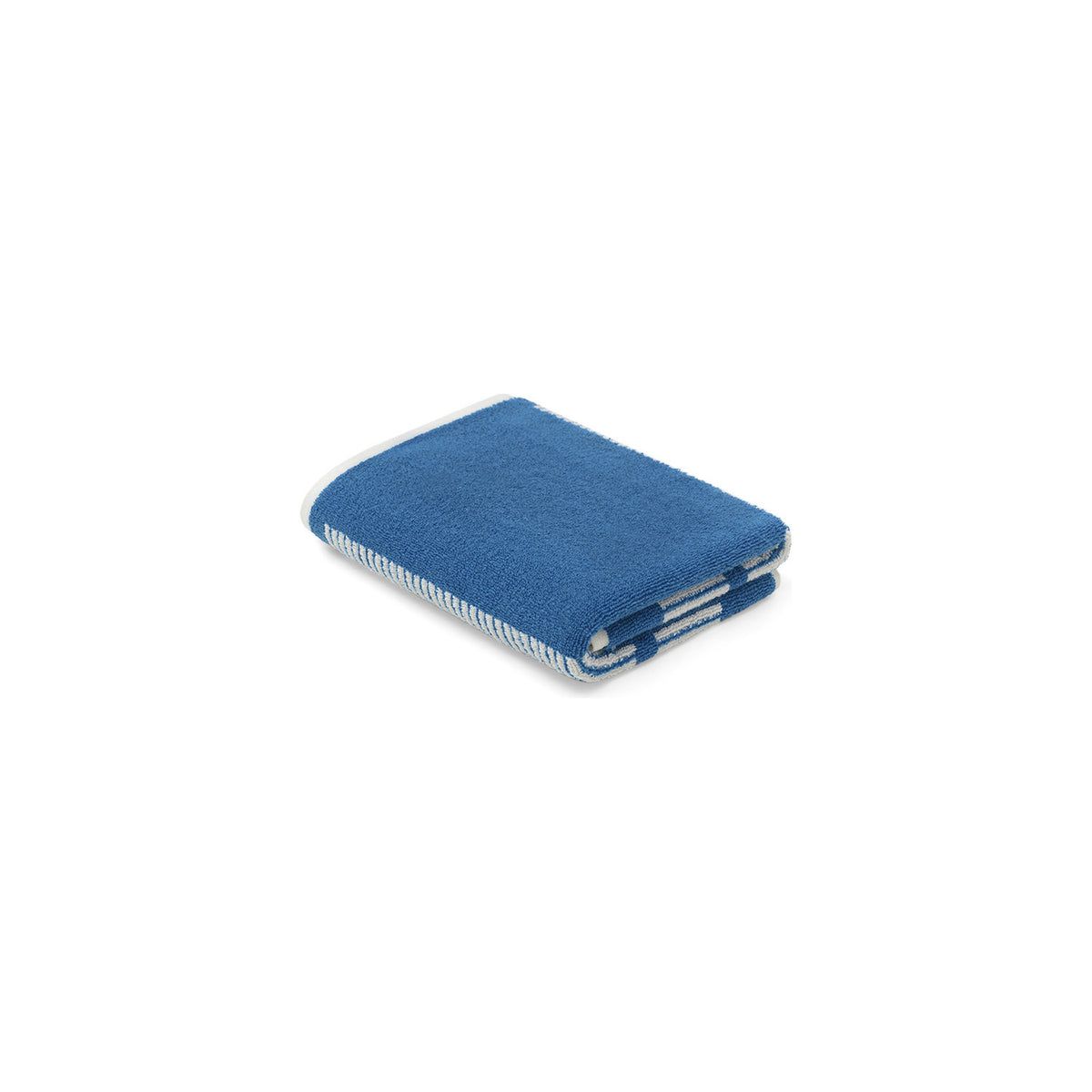LOOP HOME bath mat - cobalt/ivory - dual dash