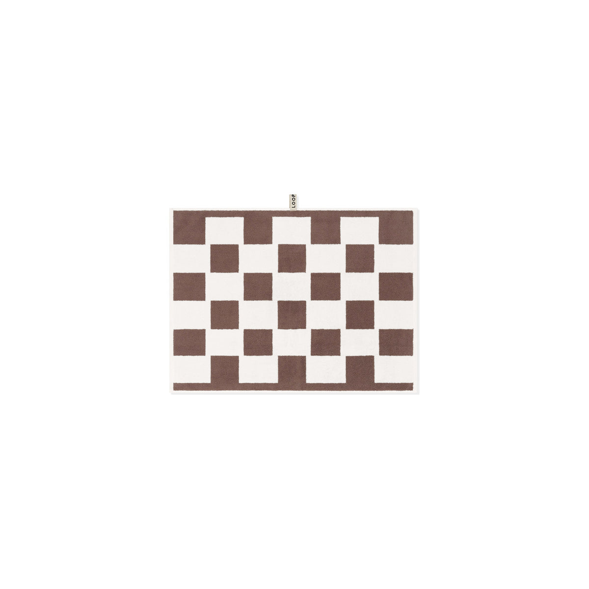 LOOP HOME bath mat - coffee/ivory - brick — view 2