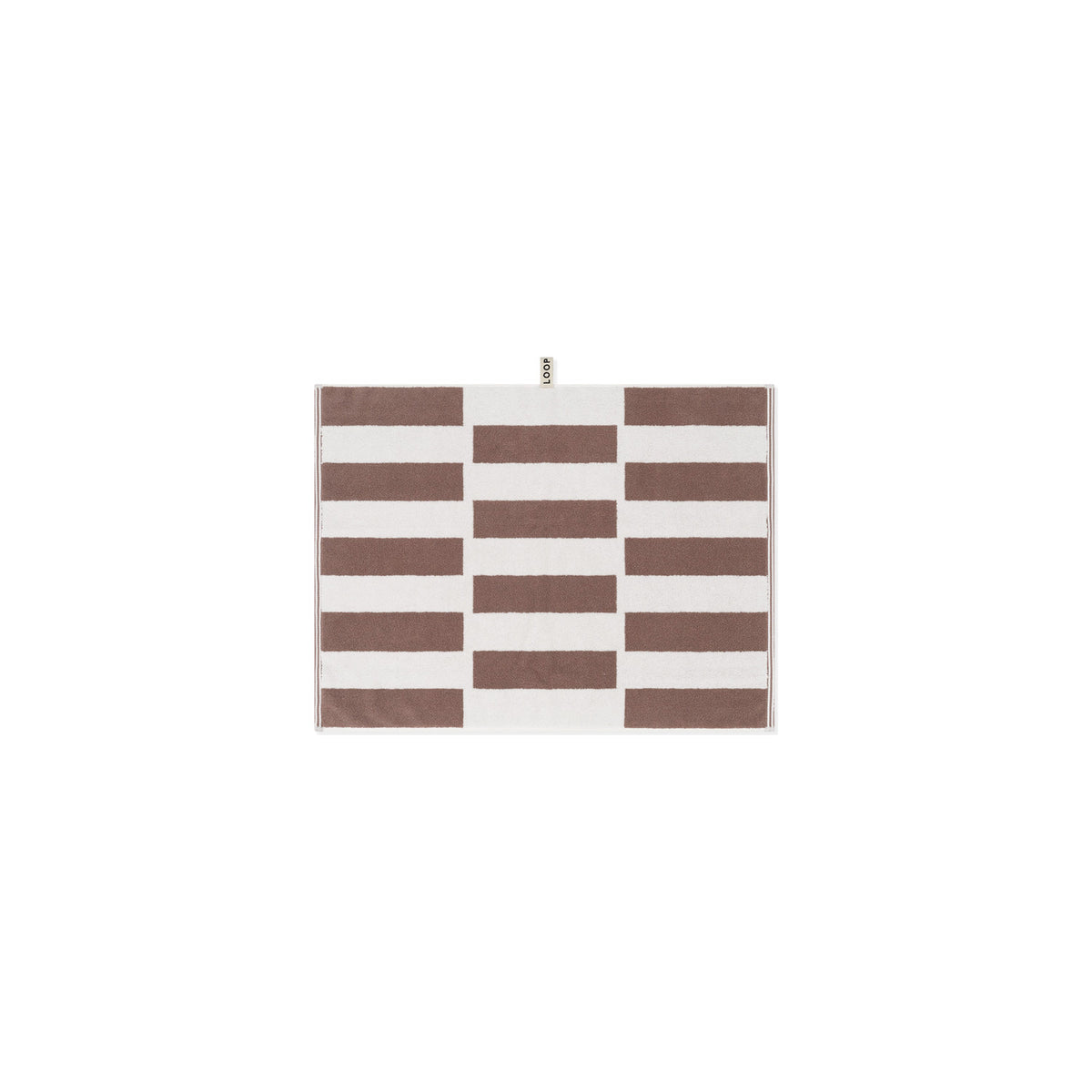LOOP HOME bath mat - coffee/ivory - stack — view 2