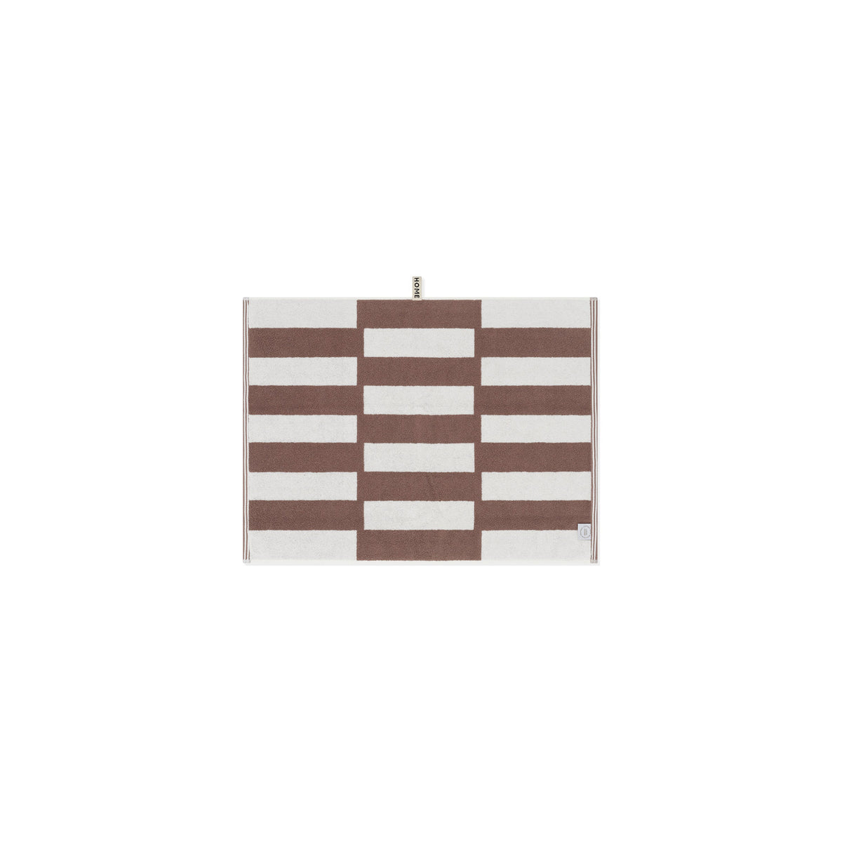 LOOP HOME bath mat - coffee/ivory - stack — view 3