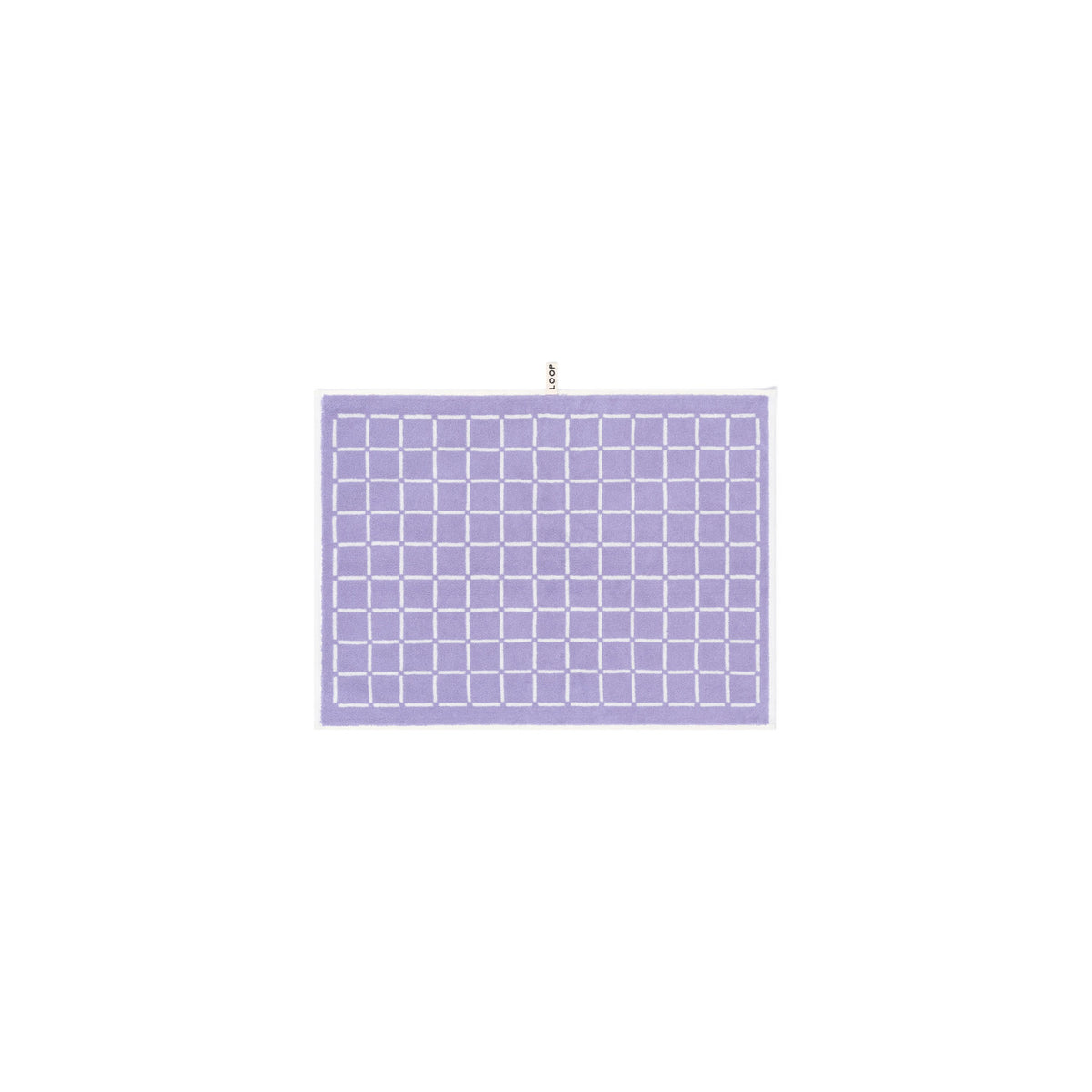 LOOP HOME lilac/ivory - grid bundles — bath mat front