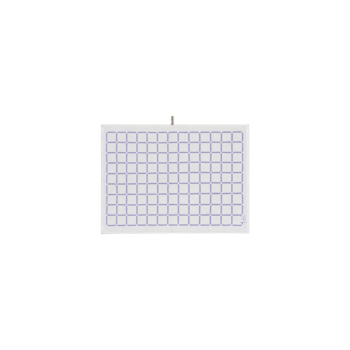 LOOP HOME lilac/ivory - grid bundles — bath mat back