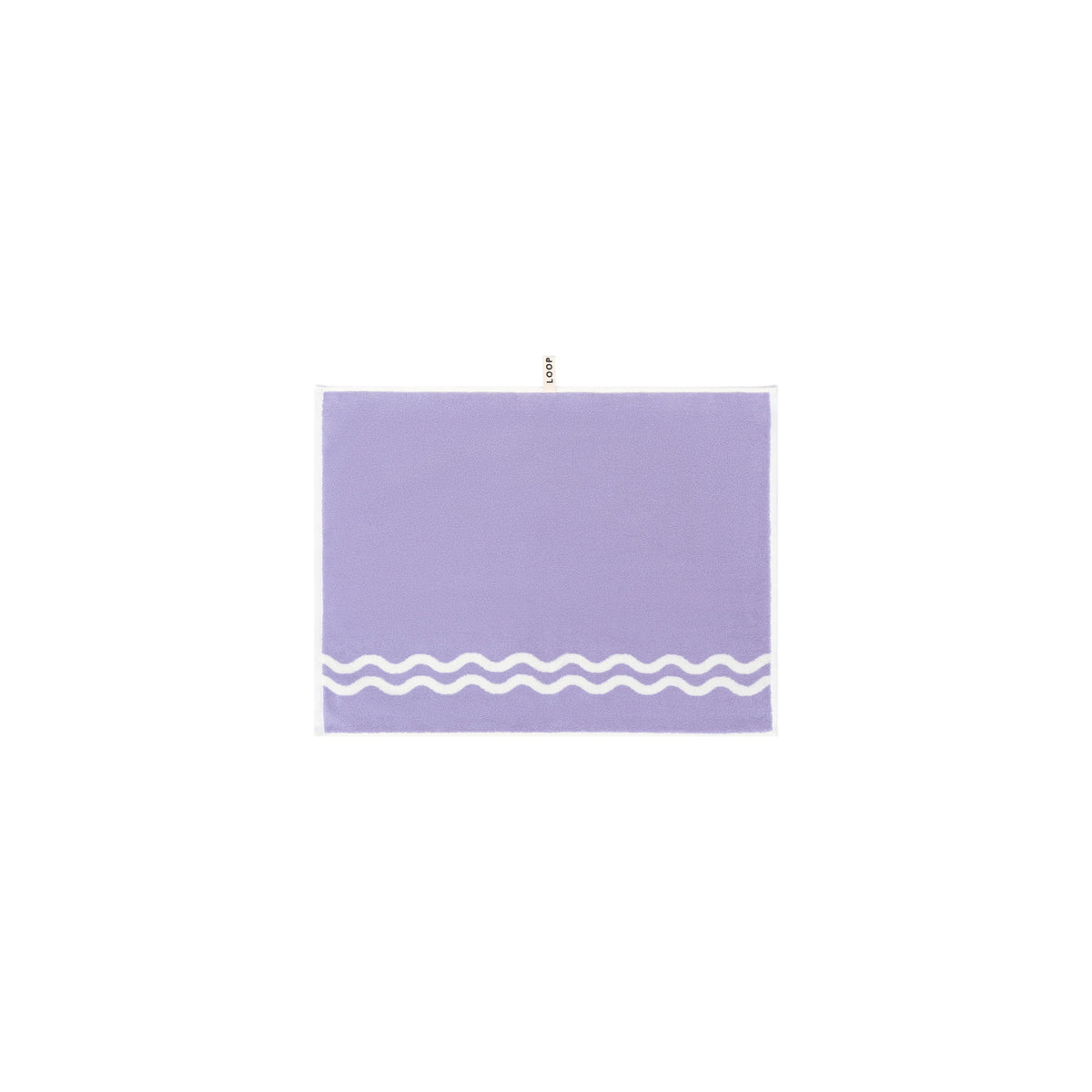 LOOP HOME bath mat - lilac/ivory - wave — view 2