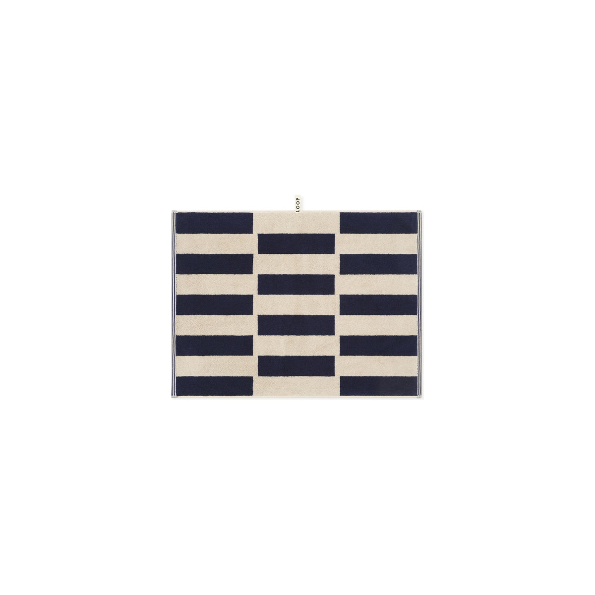 LOOP HOME bath mat - midnight/sand - stack — view 2