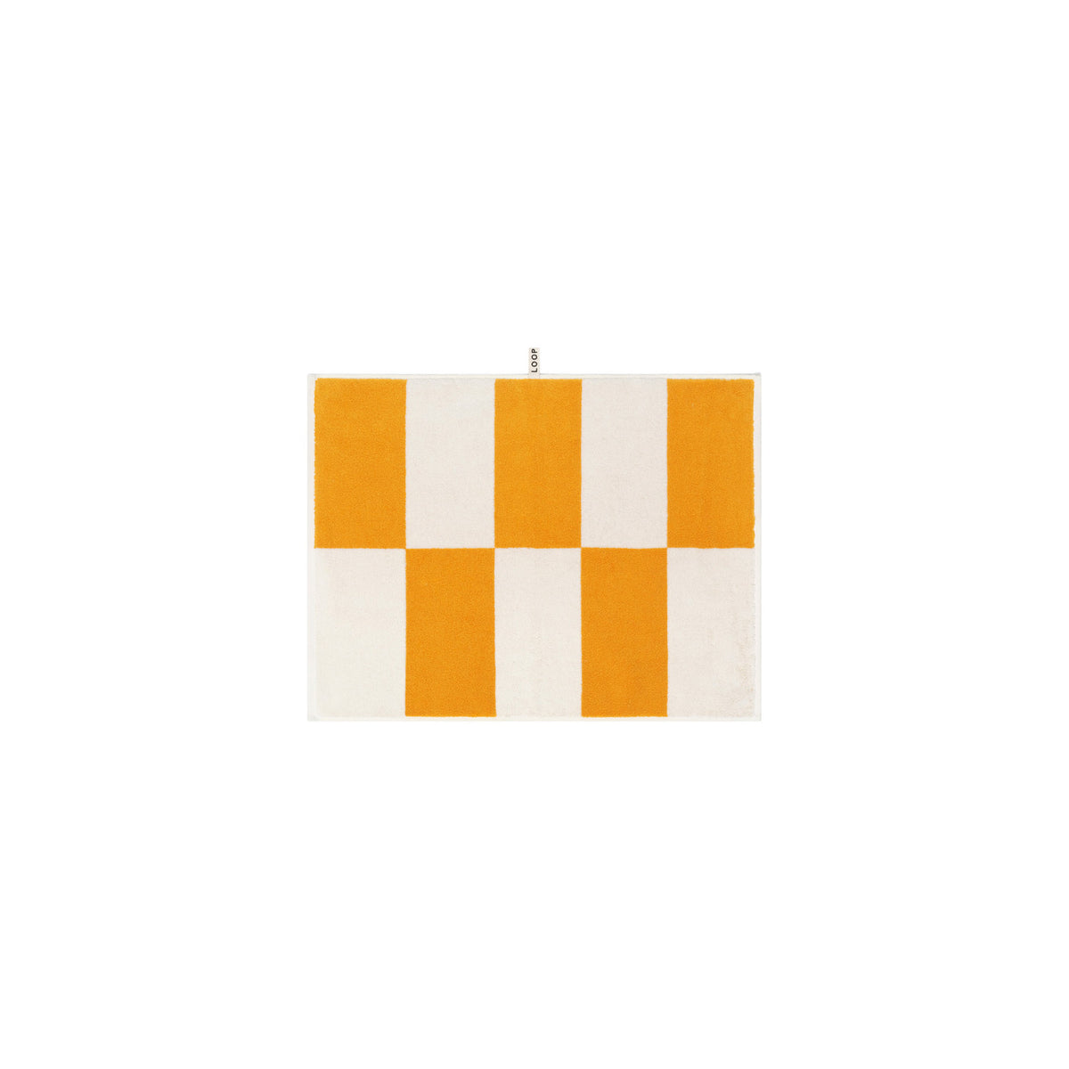 LOOP HOME bath mat - saffron/ivory - block — view 2