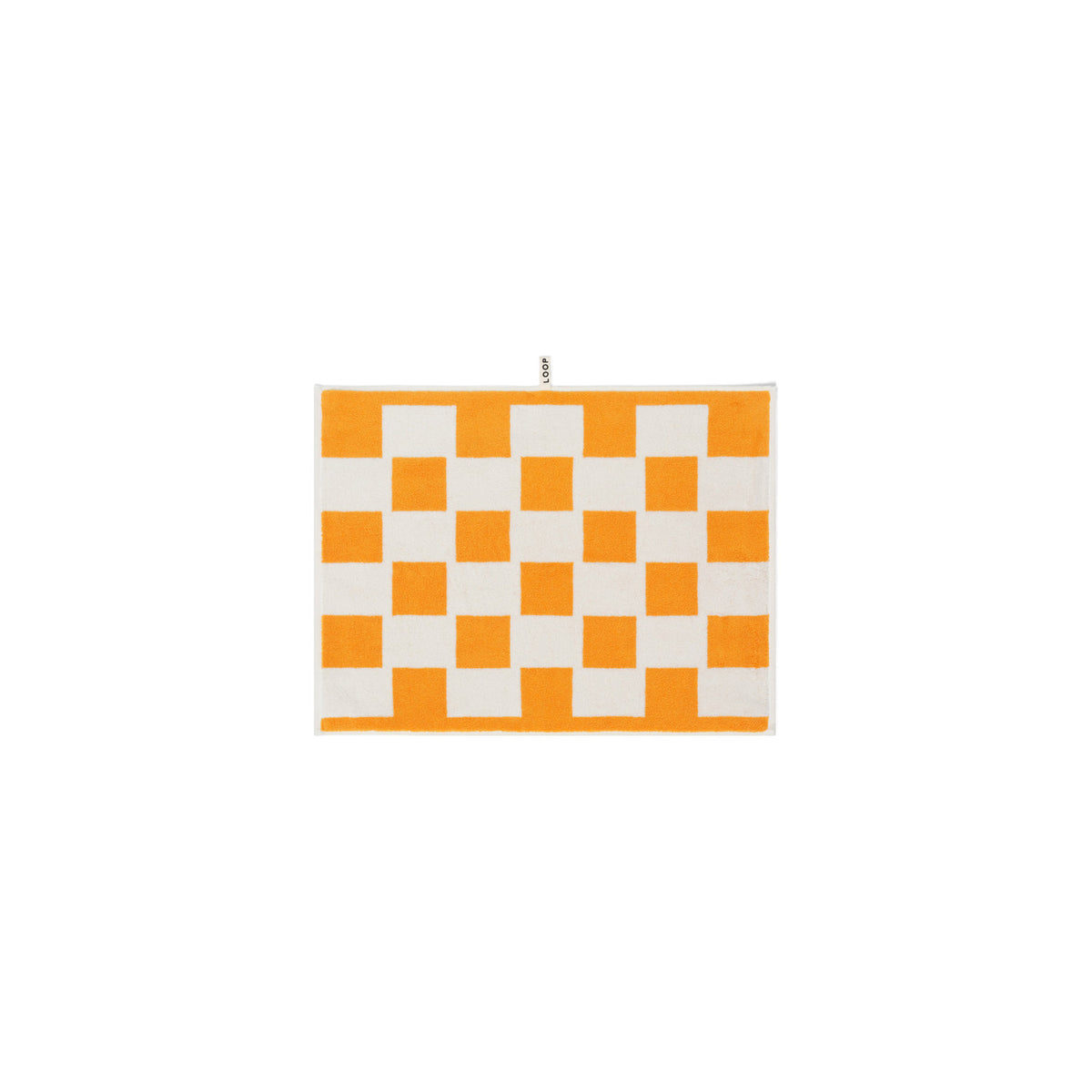 LOOP HOME saffron/ivory - brick bundles — bath mat front