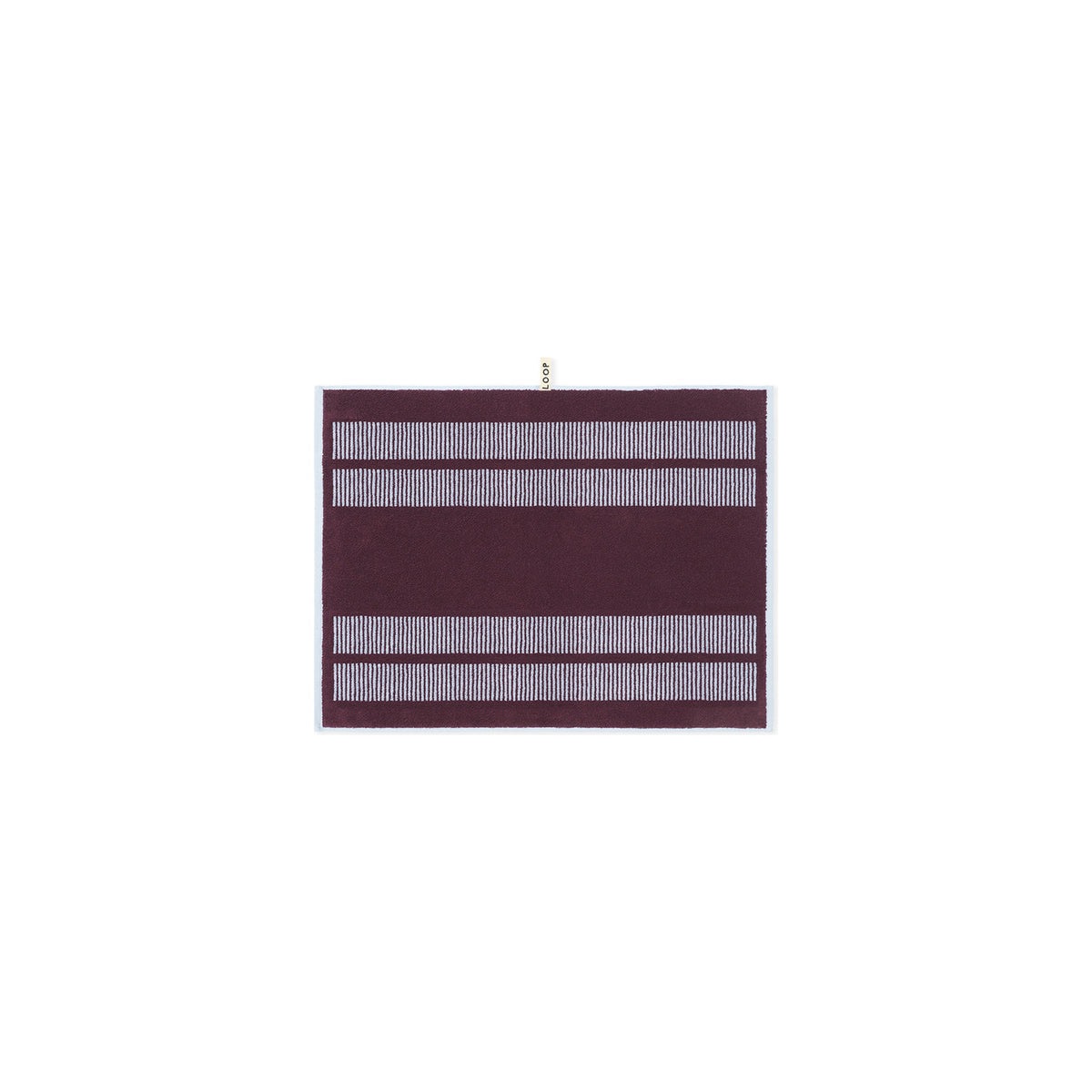 LOOP HOME bath mat - sky/carmine - dual dash — view 2