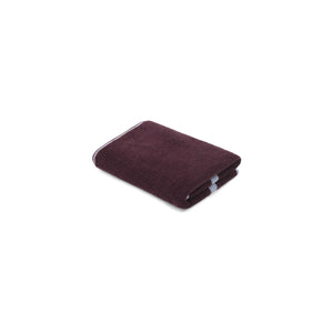 LOOP HOME bath mat - sky/carmine - pinstripe