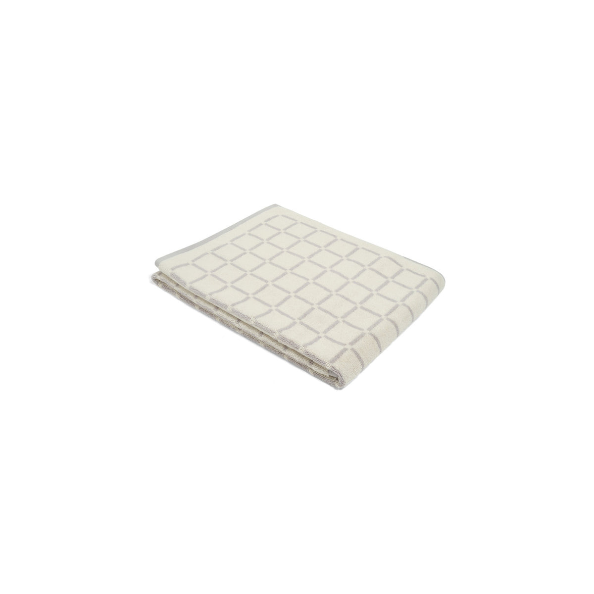 LOOP HOME bath sheet - butter/stone - grid