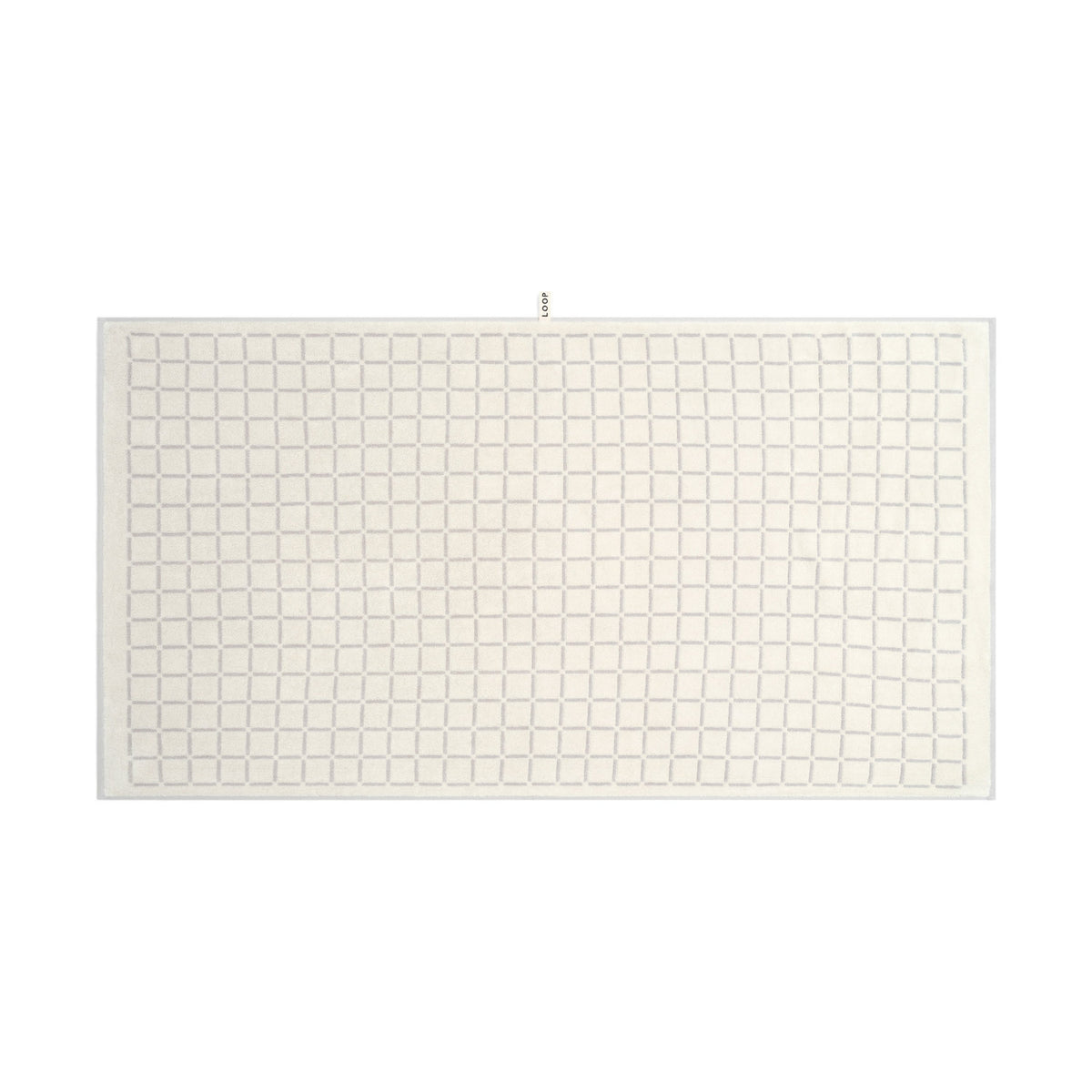 LOOP HOME bath sheet - butter/stone - grid — view 2