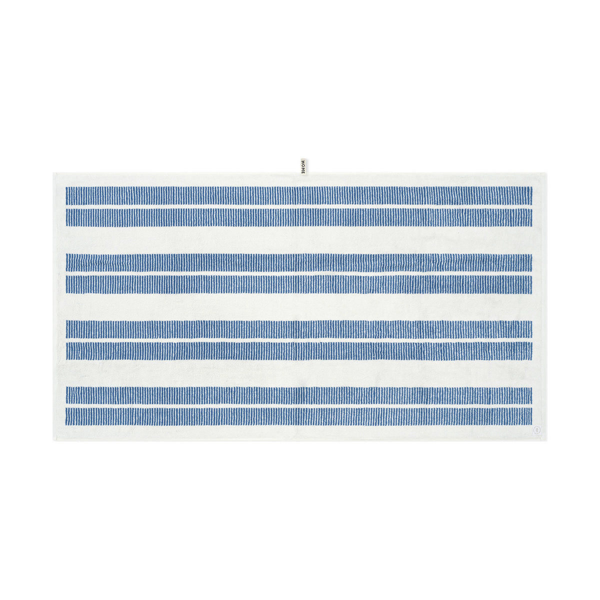 LOOP HOME bath sheet - cobalt/ivory - dual dash — view 3