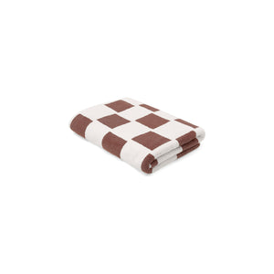 LOOP HOME bath sheet - coffee/ivory - brick