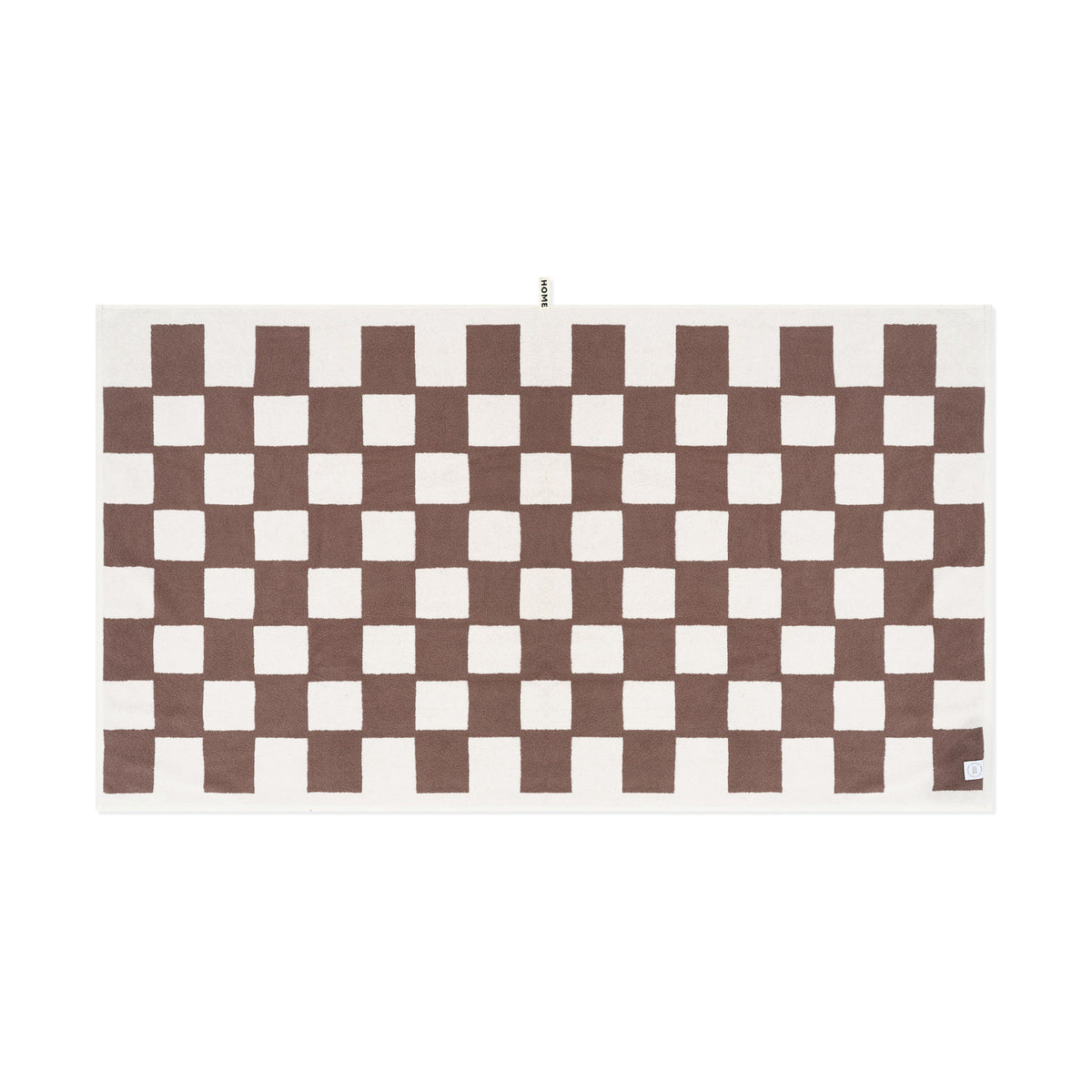 LOOP HOME bath sheet - coffee/ivory - brick — view 3