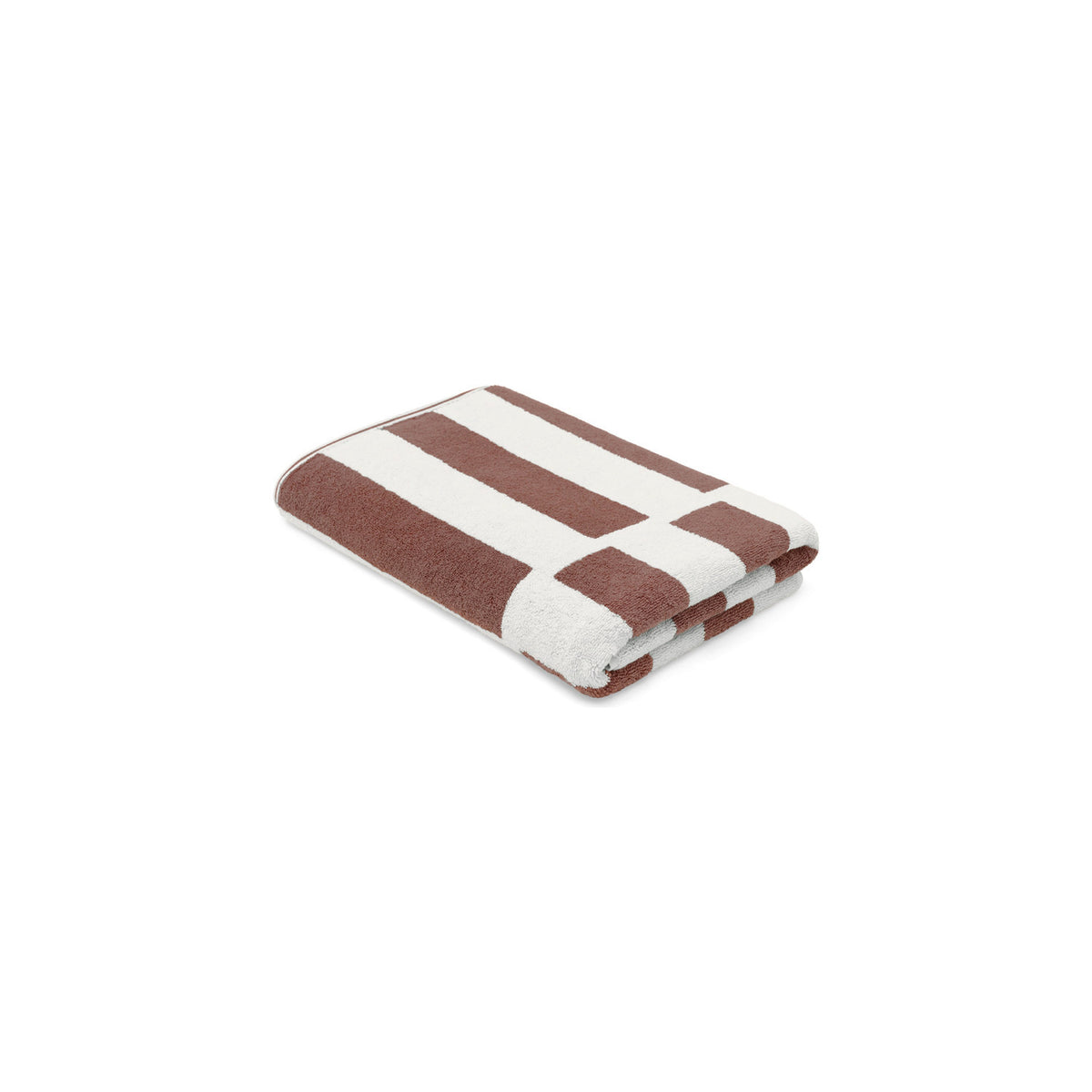 LOOP HOME bath sheet - coffee/ivory - stack