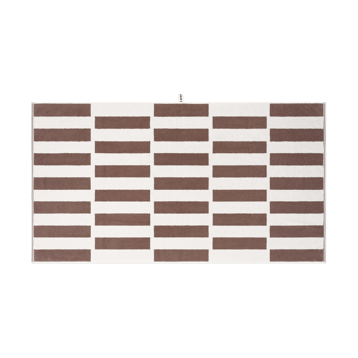 LOOP HOME coffee/ivory - stack bundles — bath sheet front