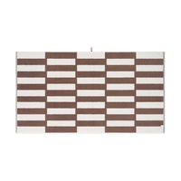 LOOP HOME bath sheet - coffee/ivory - stack — view 3