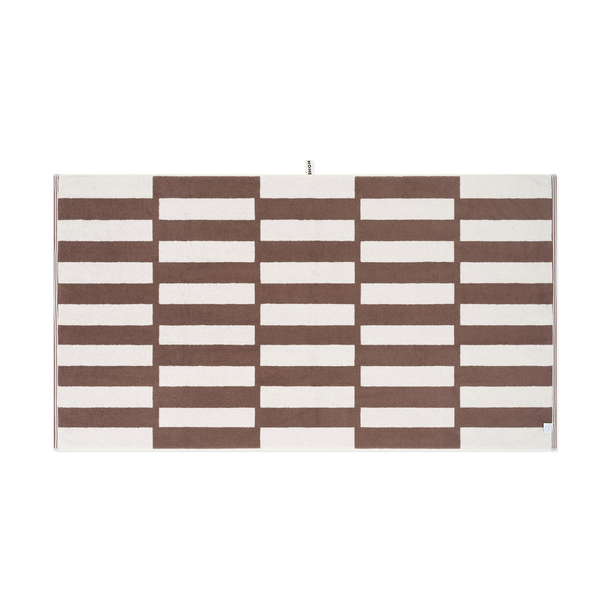 LOOP HOME coffee/ivory - stack bundles — bath sheet back