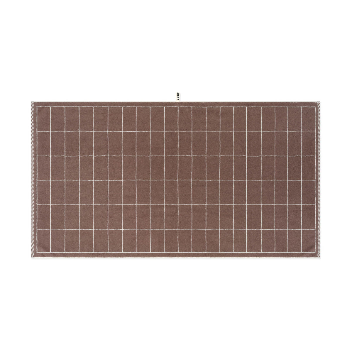 LOOP HOME coffee/ivory - tile bundles — bath sheet front