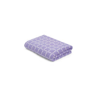 LOOP HOME bath sheet - lilac/ivory - grid