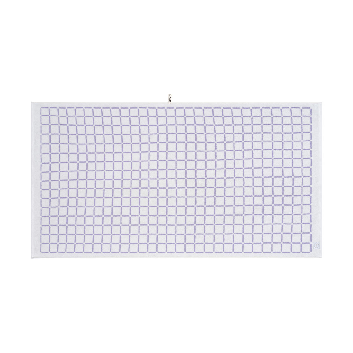 LOOP HOME bath sheet - lilac/ivory - grid — view 3