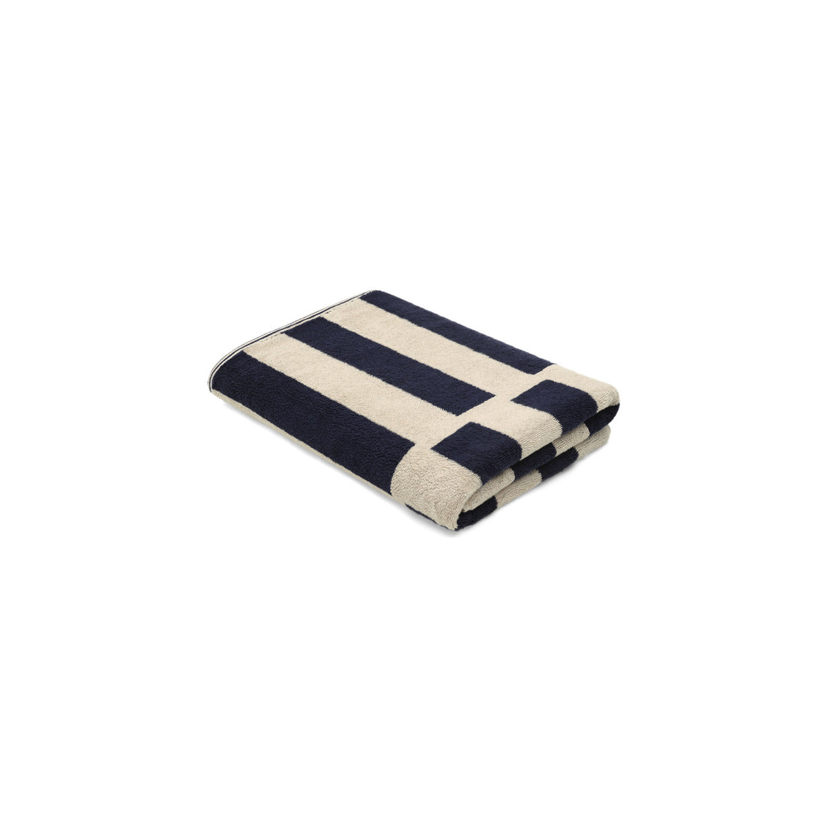 LOOP HOME bath sheet - midnight/sand - stack