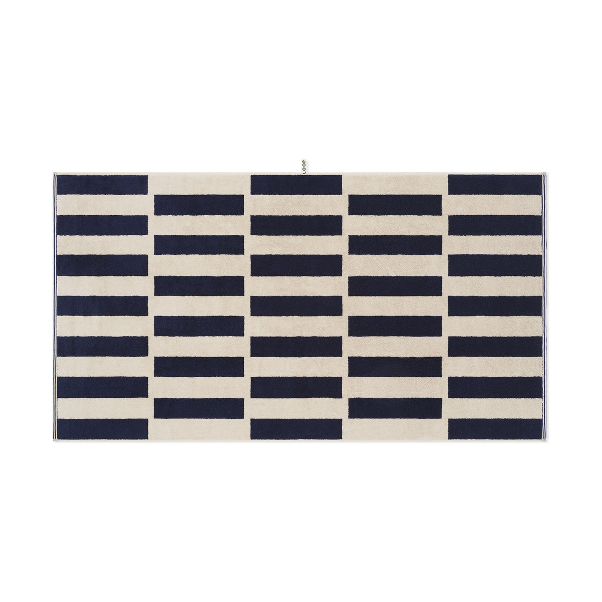 LOOP HOME midnight/sand - stack bundles — bath sheet front