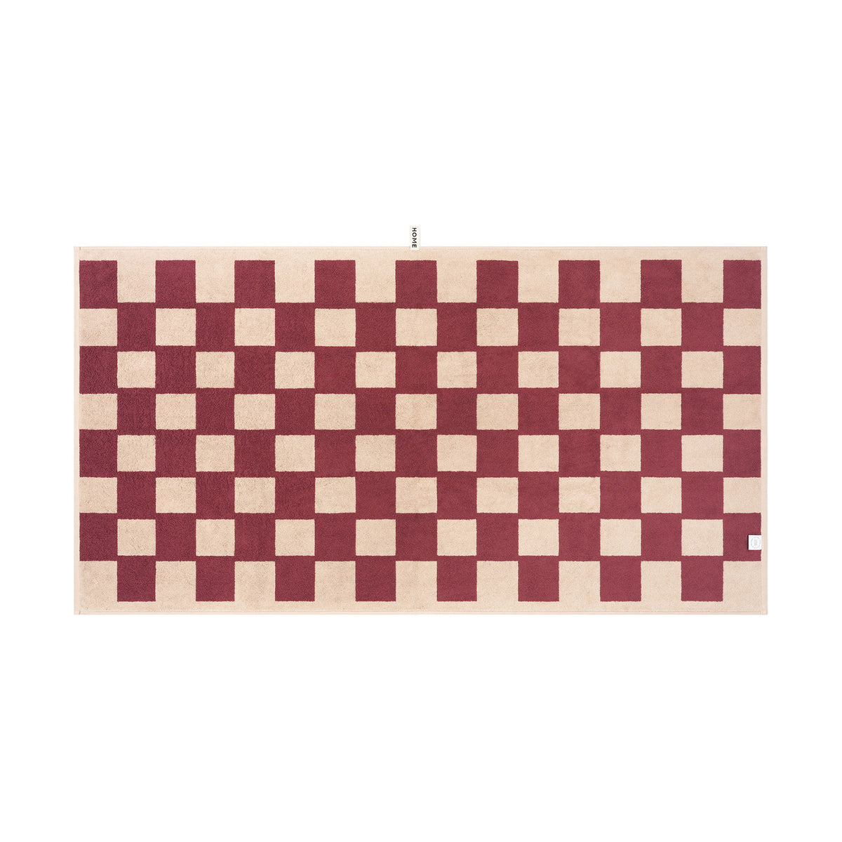 LOOP HOME bath sheet - ruby/almond blush - brick — view 2