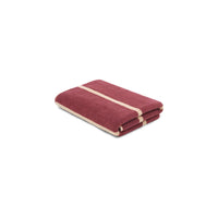 LOOP HOME bath sheet - ruby/almond blush - pinstripe